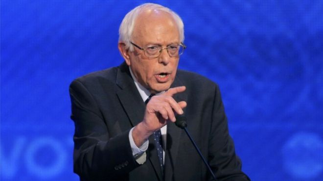 Bernie Sanders in Democratic Party debate, Manchester, NH, 19 December 2015
