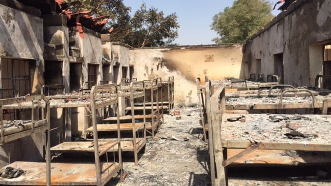 dorm beds destroyed by fire