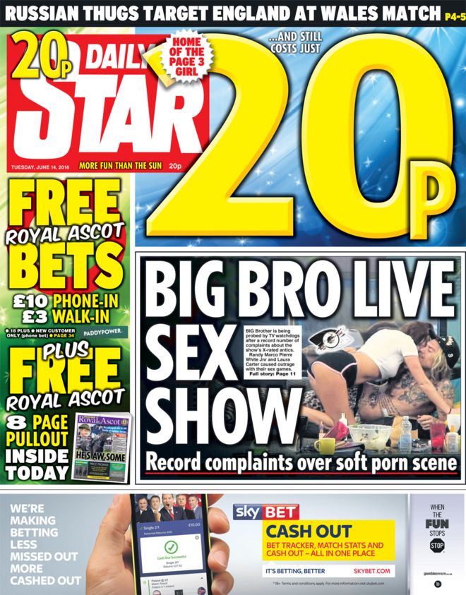 Daily Star front page