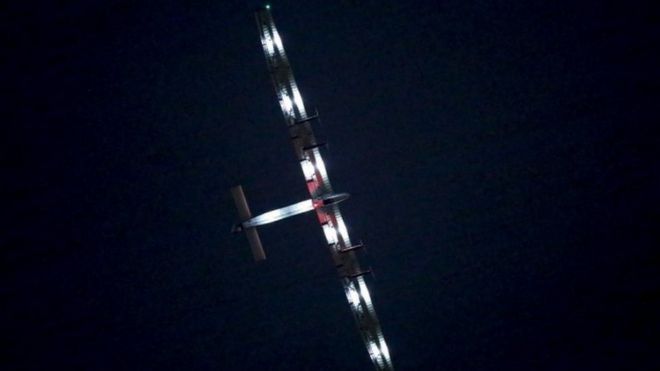 Solar Impulse 2 circles above Nagoya airport, Japan. Photo: 1 June 2016