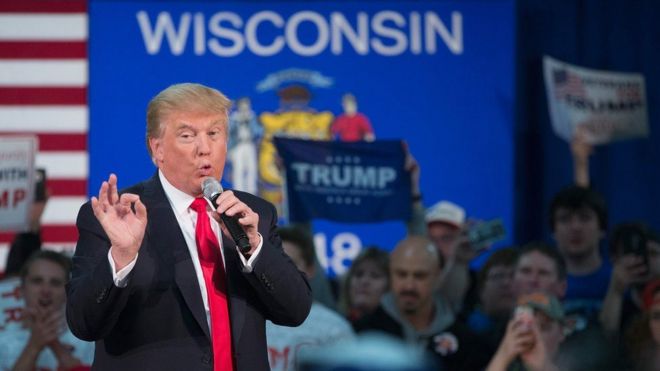 Rais mteule wa Marekani Donald Trump alimshinda Hillary Clinton kwa kura chache katika jimbo la Wisconsin