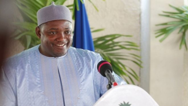 Gambian President Adama Barrow (28 January 2017)