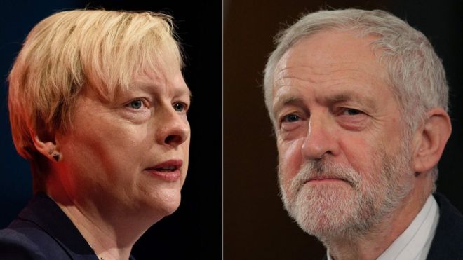 Angela Eagle and Jeremy Corbyn