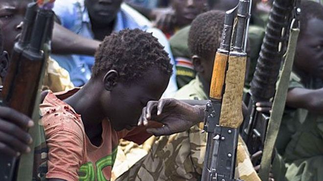 Child soldier disarmament, Feb 2015
