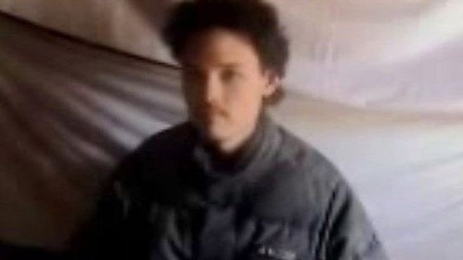 This still file image from a video released by the Taliban on May 8, 2011, purports to show Canadian Colin Rutherford in captivity