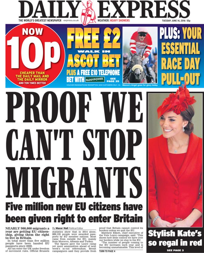 Daily Express front page