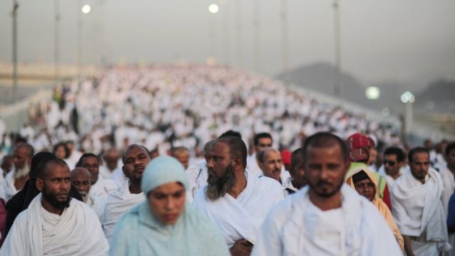 Muslim pilgrims at the Hajj (September 2015)