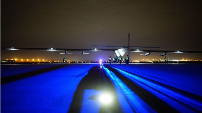 Solar Impulse II in Tulsa, Oklahoma, in the US, on 21 May, 2016