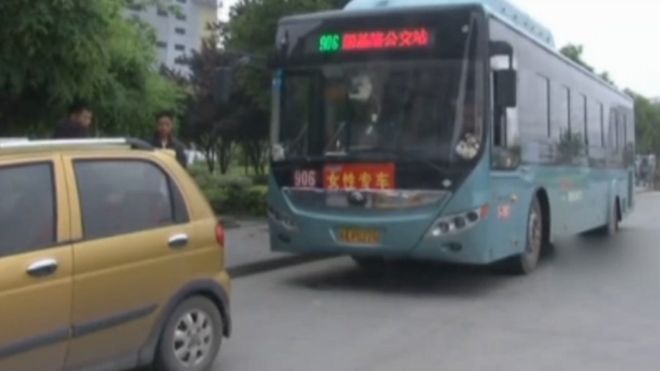 A screengrab of the women-only bus