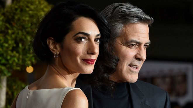 File image of George and Amal Clooney.