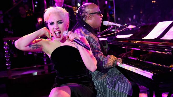 Lady Gaga and Stevie Wonder