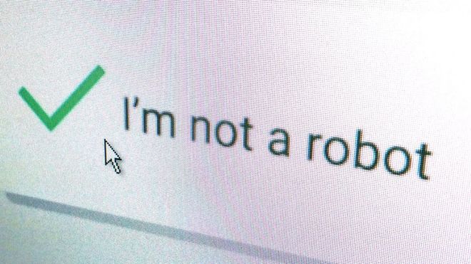 I'm not a robot - Captcha form