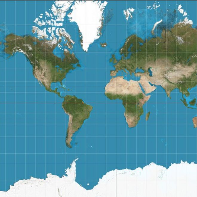 Mapa tradicional de Mercator