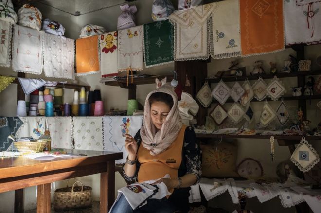 Tahira, an apprentice embroiderer