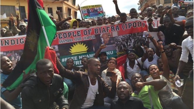 Biafra protesters