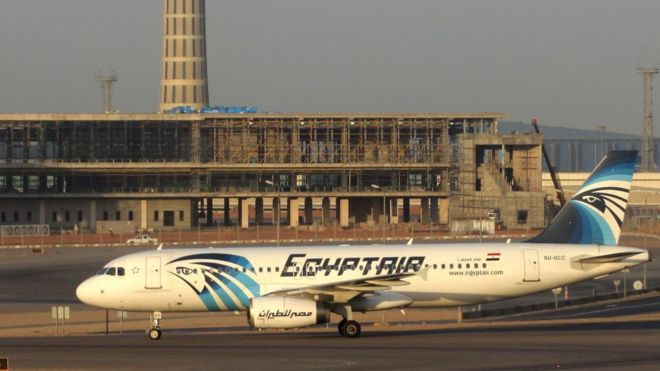 File photo of the Egyptian Airbus that has gone missing, seen here at Cairo airport in 2014