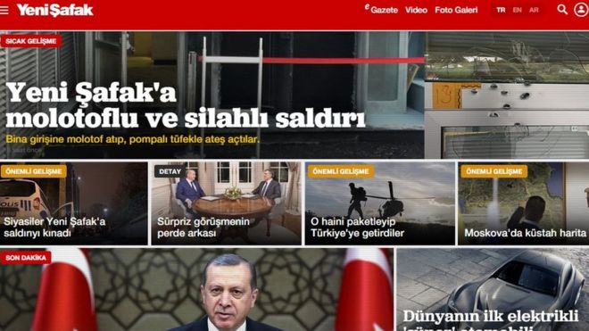 Yeni Safak website - screenshot