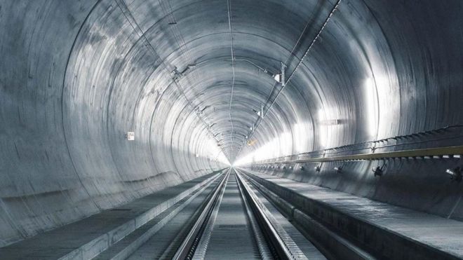 Longest rail tunnel