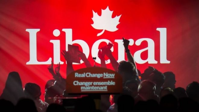 Liberal Party supporters cheer in Montreal