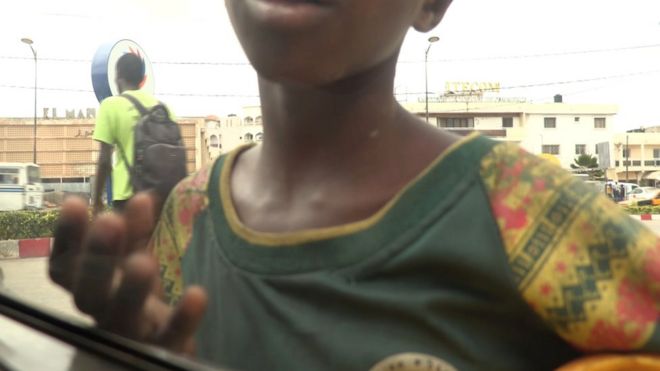 A child begging in Senegal