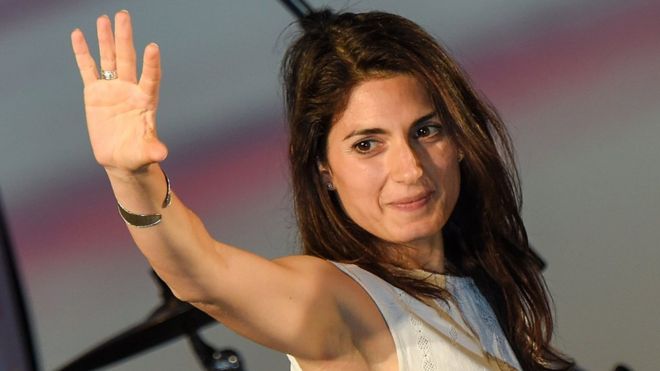 Virginia Raggi, the Five Star Movement candidate for the mayoral elections in Rome