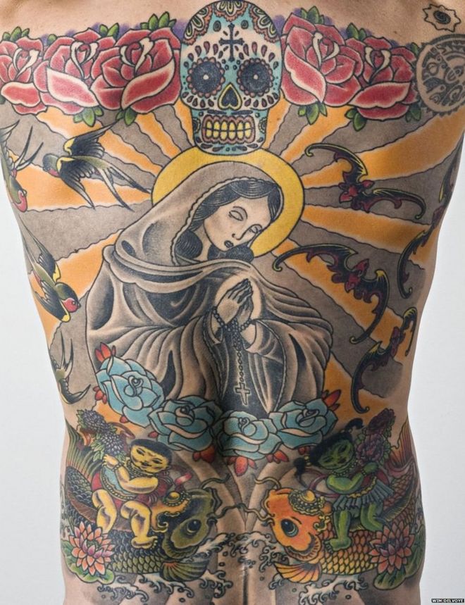 Tatuaje en la espalda de Tim Steiner