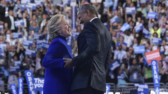 Hillary Clinton with Barack Obama
