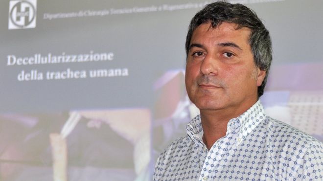 Dr Paolo Macchiarini at a press conference in 2010