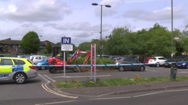 Sainsbury's car park in Hampton