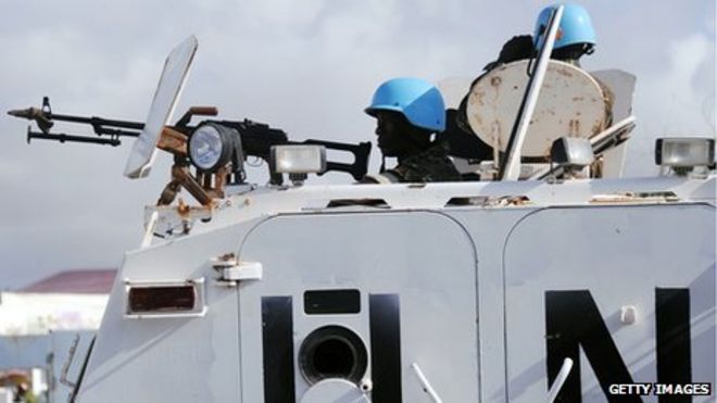 UN peacekeepers in Somalia's capital, Mogadishu