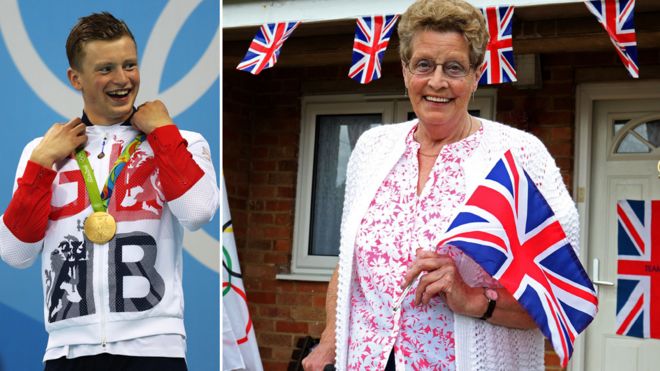Adam Peaty and grandmother Mavis Williams