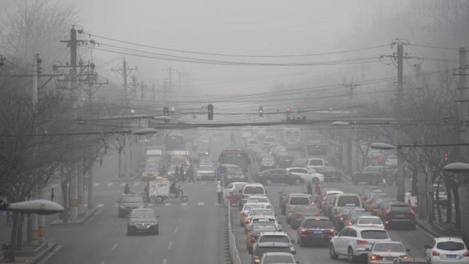 Contaminación del aire en Beijing.