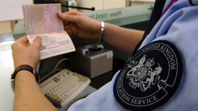 Heathrow passport control - file pic