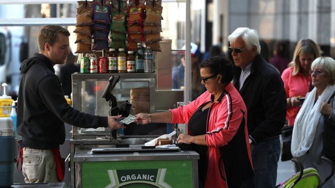 Stall vendor in the US