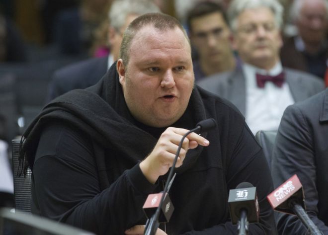 In this Wednesday, 3 July 2013 file photo, Internet entrepreneur Kim Dotcom speaks during the Intelligence and Security select committee hearing at Parliament in Wellington, New Zealand.