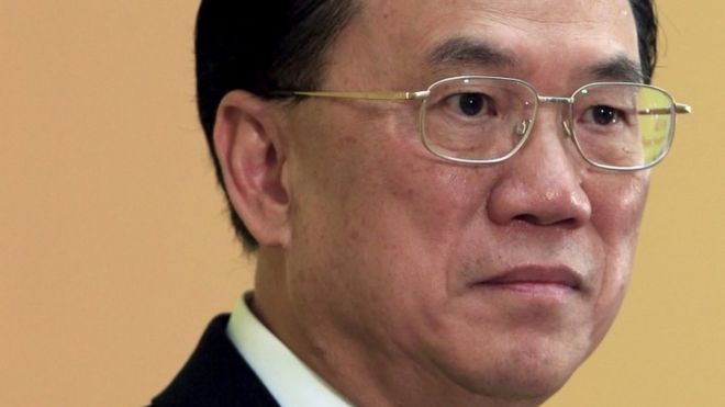 Hong Kong Chief Executive Donald Tsang attends a news conference after delivering his last policy speech in Hong Kong, China in this October 12, 2011 file photo.
