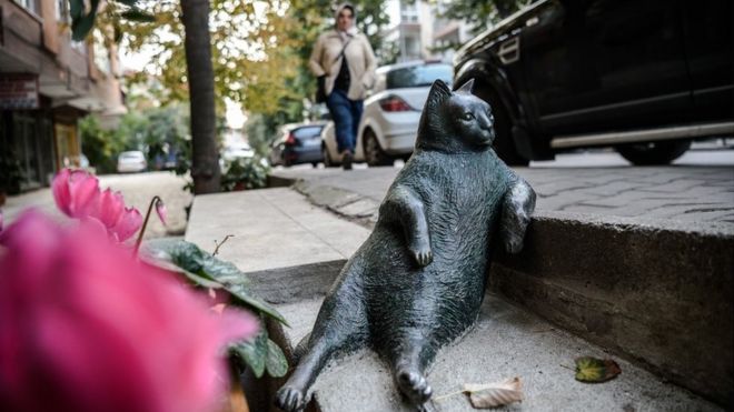 Social Outcry Brings Back Cat Statue