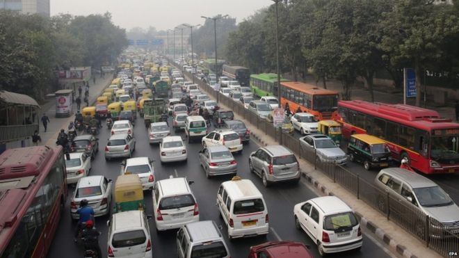 Traffic jam, Delhi, 4 Jan