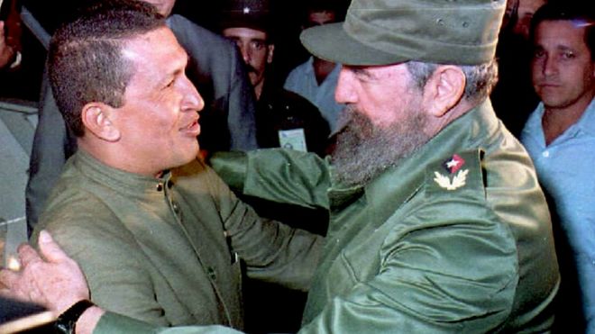 Fidel Castro y Hugo Chávez se conocieron en persona en 1994 en La Habana