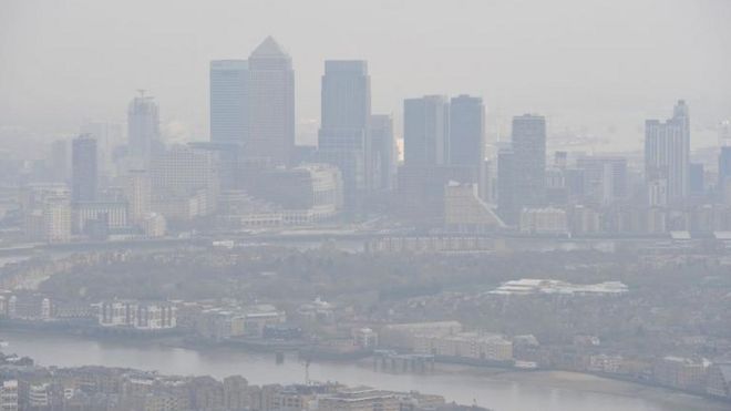 Contaminación sobre Londres.