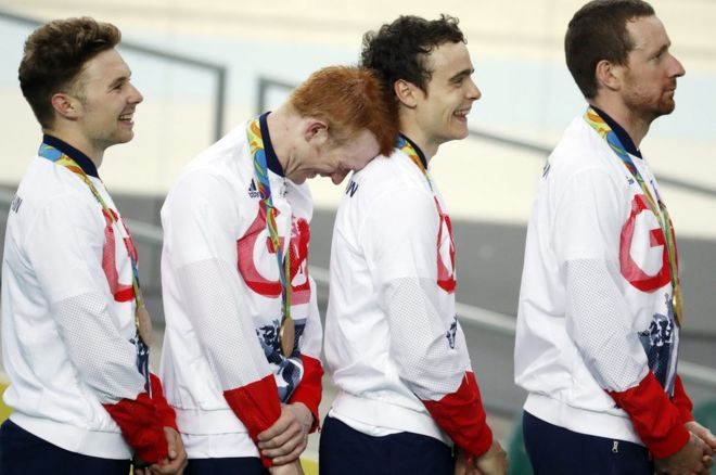 GB men's team pursuit riders