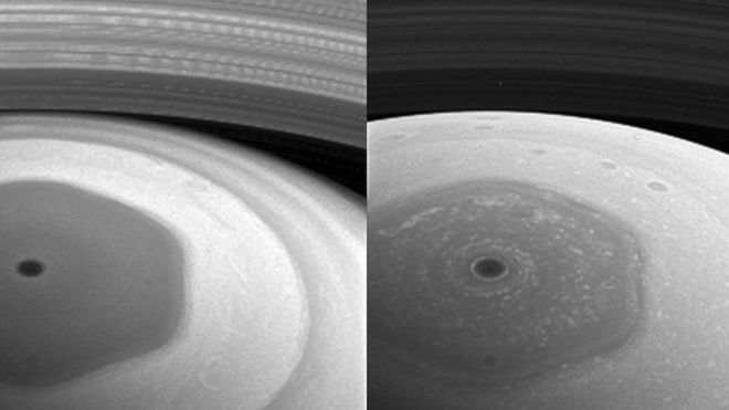"Кассини" передала на Землю снимки бури на Сатурне