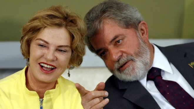 Lula with his wife Marisa Leticia in Brasilia - June 2007