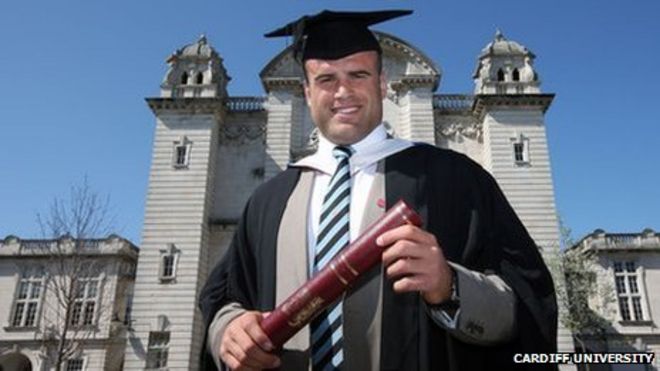 Jamie Roberts graduated after training for eight years