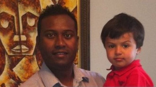 Dr <b>Chris Govender</b> with Brandon - _70848965_photo