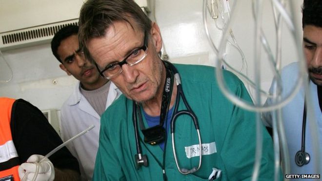 Dr Mads Gilbert at work in Gaza in 2009