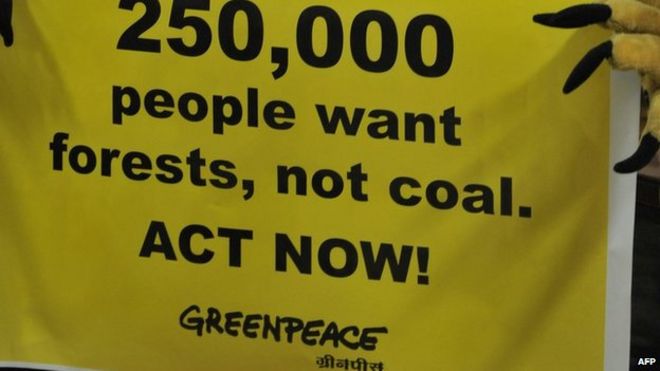 A Greenpeace protest in India