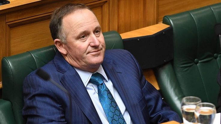 John Key, el ex primer ministro, en el parlamento, en diciembre de 2016.