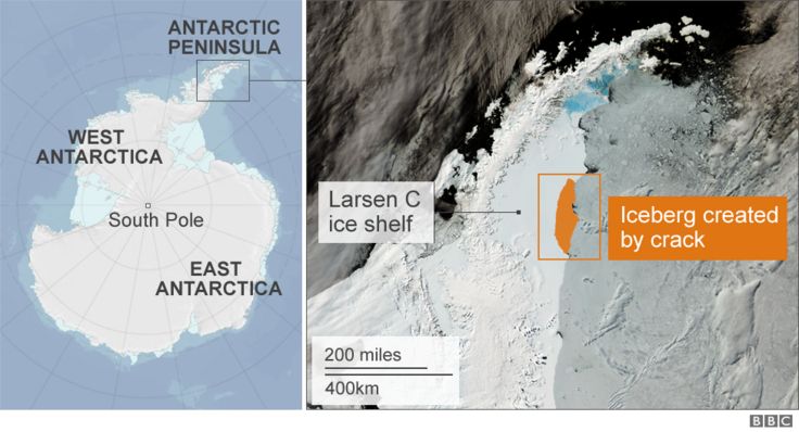 Location of the Larsen C iceshelf