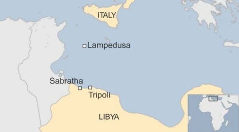 Italy/Libya map
